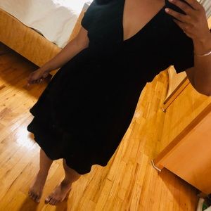 Nordstrom BP LUSH Black wrap dress